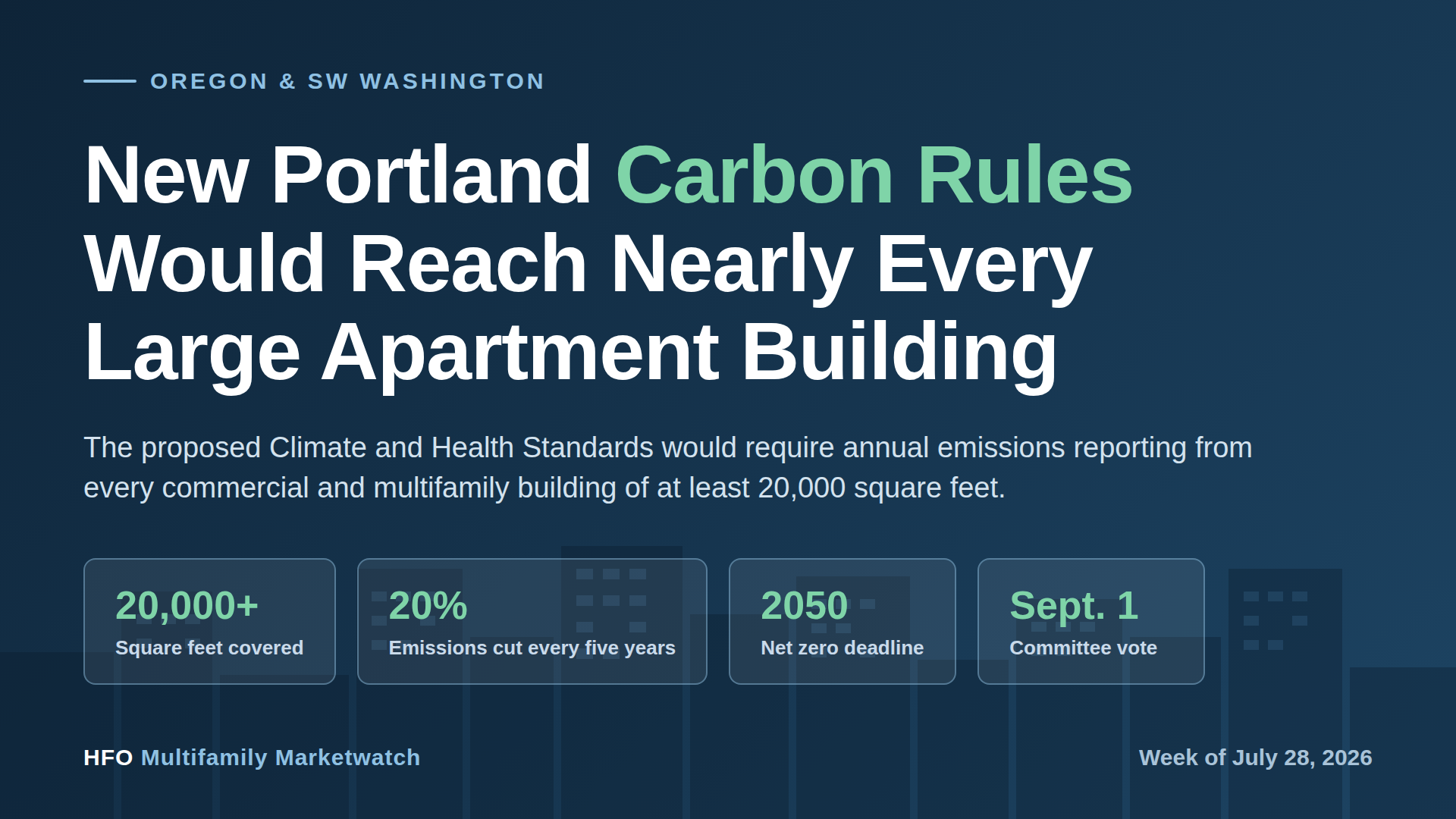  New Portland Carbon Rules Would Reach Nearly Every Large Apartment Building [7/28/26]