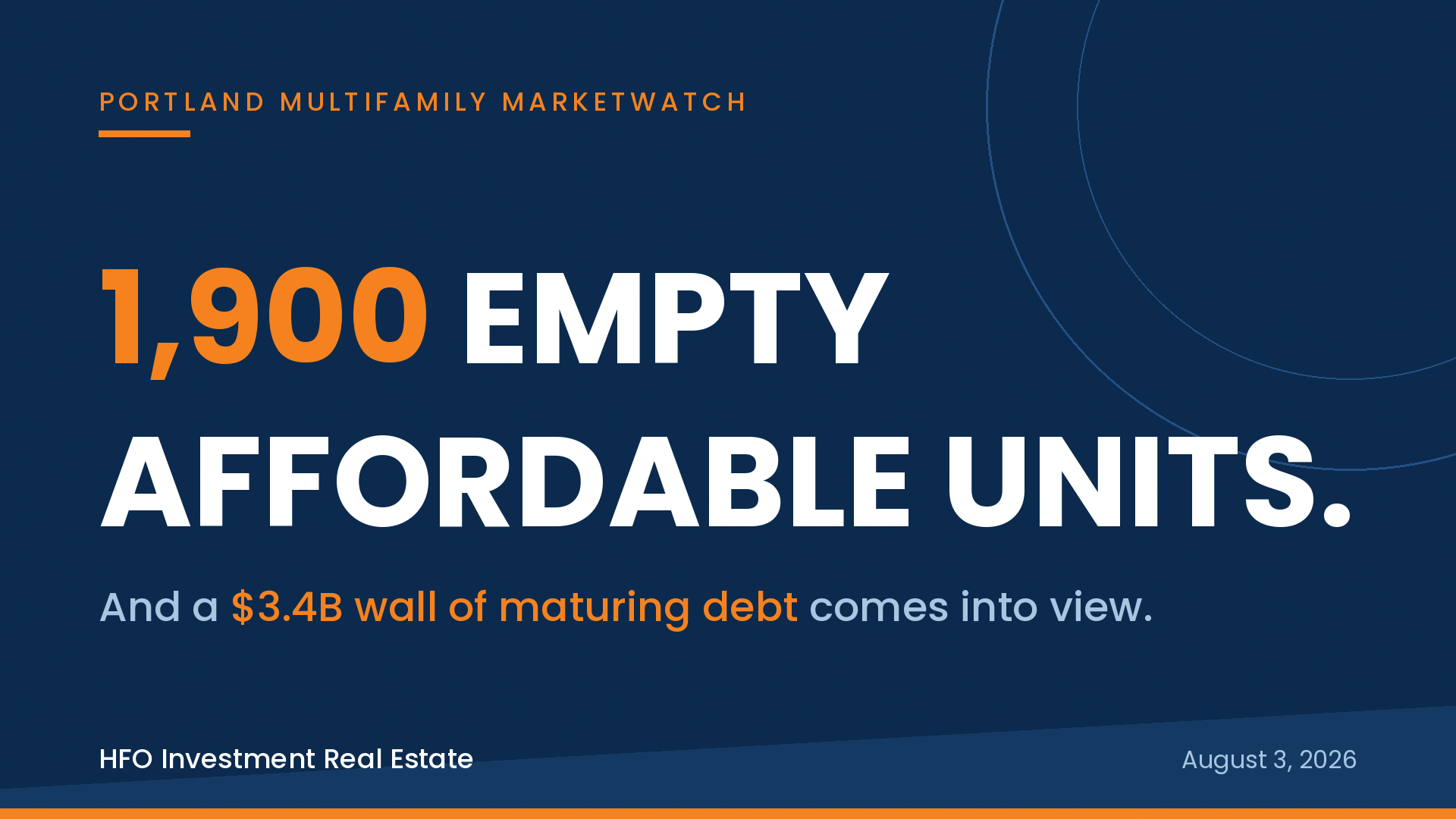  Portland’s Empty Affordable Units Meet a $3.4 Billion Wall of Maturing Debt [8/03/26]