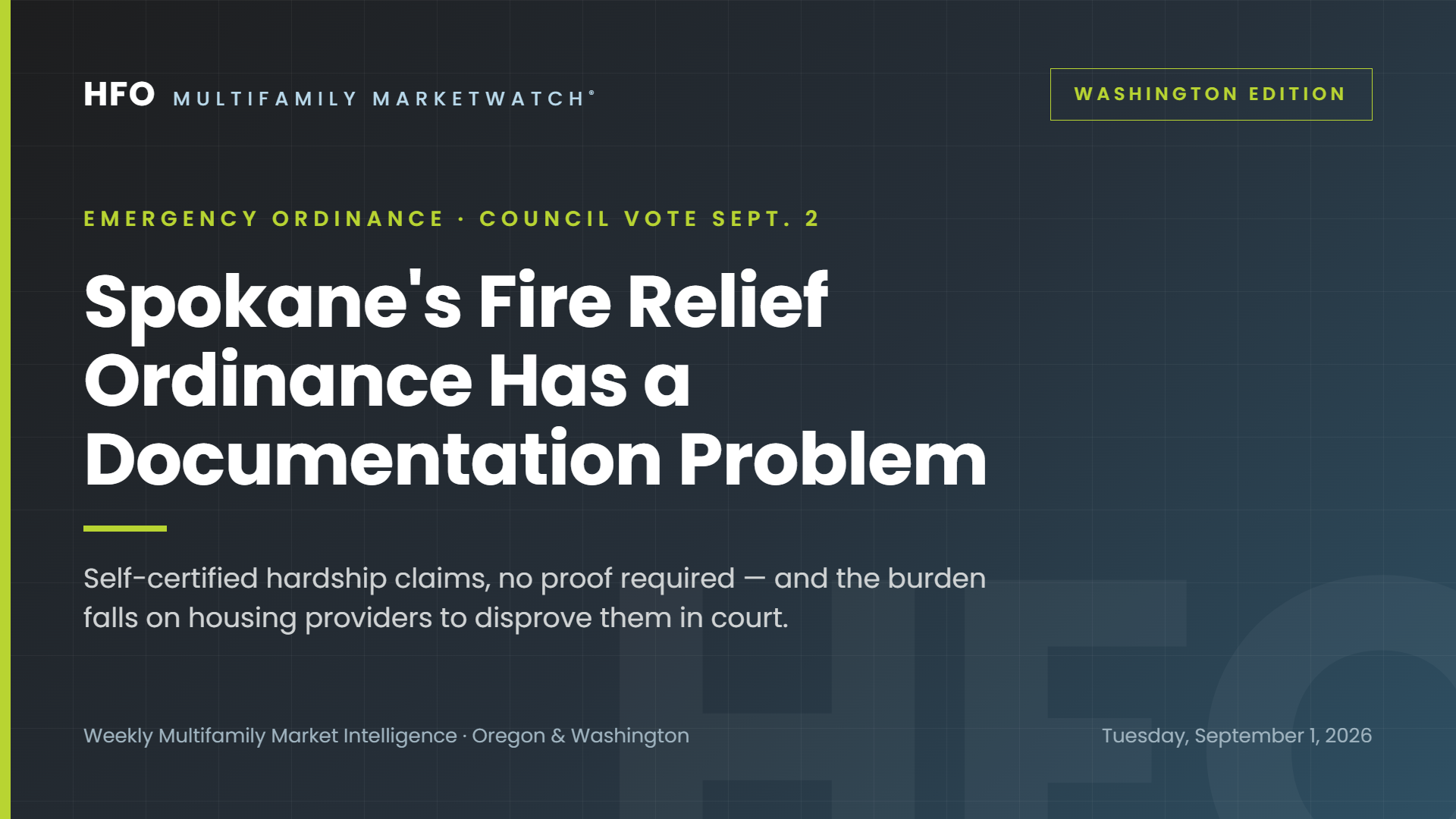  Spokane Fire Ordinance Flaws Need Immediate Attention [9/1/26]